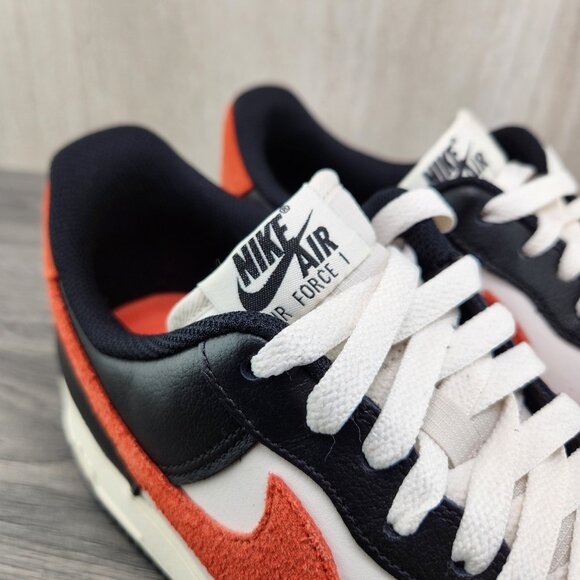 Nike Air Force 1 \'07 LV8 Low Size 9.5 Mens Black Vintage Coral White Sneakers